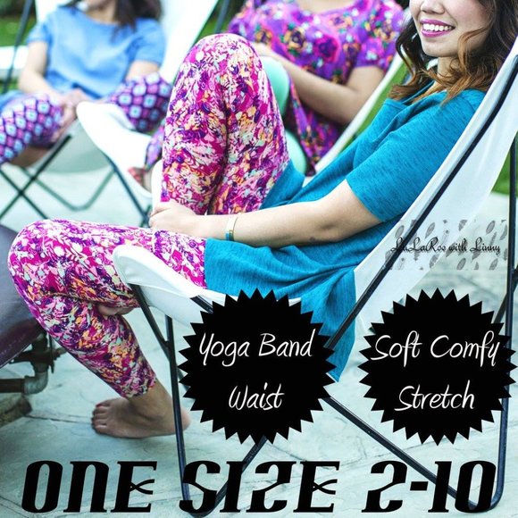 Lularoe Valentines Day Womens Leggings ONE SIZE OS BRAND NEW NWT cupid hearts - Picture 2 of 2